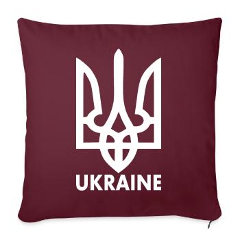 Ukraine wappen - Sofakissenbezug 45 x 45 cm - Burgunderrot - Vorne