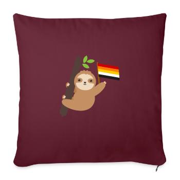 Queer Lithsexual Sloth Tropical Animal LGBT - Housse de coussin décorative 45 x 45 cm - bordeaux - Devant