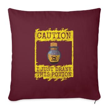 Alchimie Recherche à base de plantes - Housse de coussin décorative 45 x 45 cm - bordeaux - Devant