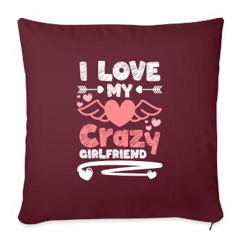 Romantisch Paar Große Liebe - Sofakissenbezug 45 x 45 cm - Burgunderrot - Vorne