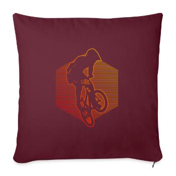 bmx jungen Herren Radfahren bmx bmx fahrrad - Sofakissenbezug 45 x 45 cm - Burgunderrot - Vorne