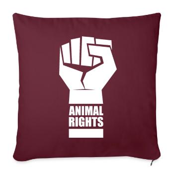ANIMAL RIGHTS - Housse de coussin décorative 45 x 45 cm - bordeaux - Devant