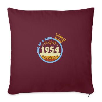1954 - Housse de coussin décorative 45 x 45 cm - bordeaux - Devant