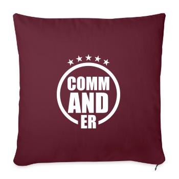 Commander – Kapitän Militär Pilot - Sofakissenbezug 45 x 45 cm - Burgunderrot - Vorne