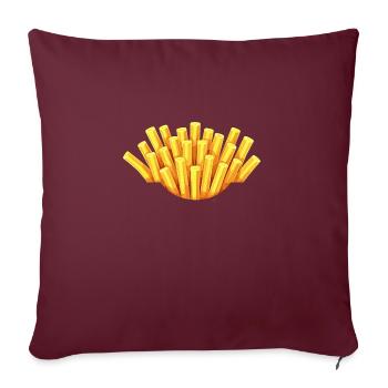 Déguisement de remplacement de costume de sac de frites - Housse de coussin décorative 45 x 45 cm - bordeaux - Devant
