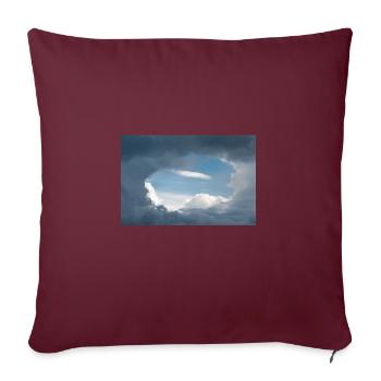 Un trou de lumière dans le ciel couvert - Housse de coussin décorative 45 x 45 cm - bordeaux - Devant