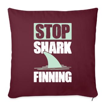 Bien-être animal Requins - Housse de coussin décorative 45 x 45 cm - bordeaux - Devant