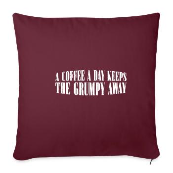 Un café par jour éloigne les 4 - Housse de coussin décorative 45 x 45 cm - bordeaux - Devant