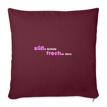 süß und frech frech süß - Sofakissenbezug 45 x 45 cm - Burgunderrot - Vorne