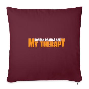 Les drames coréens sont ma thérapie 7 - Housse de coussin décorative 45 x 45 cm - bordeaux - Devant