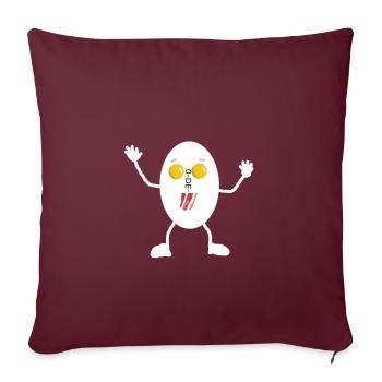 drôle d'oeuf - Housse de coussin décorative 45 x 45 cm - bordeaux - Devant