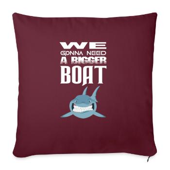 Les Dents de la Mer - Housse de coussin décorative 45 x 45 cm - bordeaux - Devant