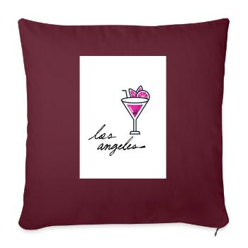 Los Angelas - Sofa pillowcase 17,3'' x 17,3'' (45 x 45 cm) - burgundy - Front
