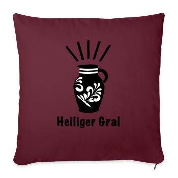 Bembel HeiligerGral - Das Frankfurter Original - Sofakissenbezug 45 x 45 cm - Burgunderrot - Vorne