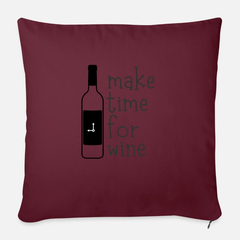 make time for wine - Housse de coussin décorative 45 x 45 cm - bordeaux