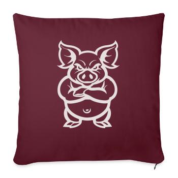 pig animal - Sofa pillowcase 17,3'' x 17,3'' (45 x 45 cm) - burgundy - Front