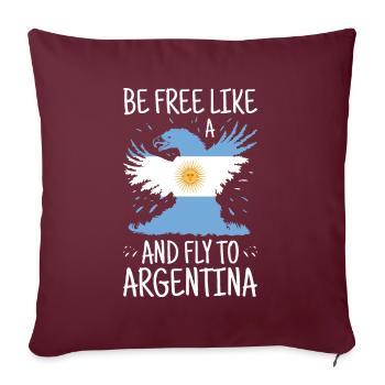 Argentine Drapeau Amérique du Sud Drapeau argentin - Housse de coussin décorative 45 x 45 cm - bordeaux - Devant