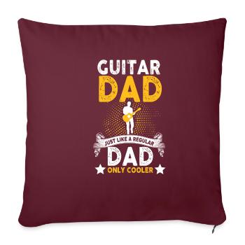 E guitare basse musicien cadeau fête des pères père - Housse de coussin décorative 45 x 45 cm - bordeaux - Devant