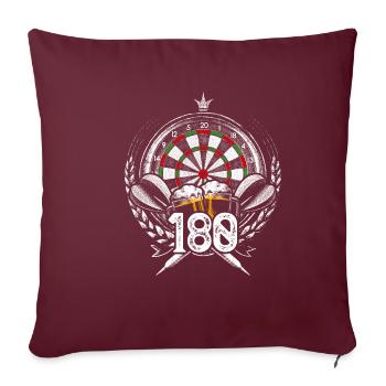 Fléchettes 180 Fléchettes Fléchettes Fléchettes Bullseye bière cadeau - Housse de coussin décorative 45 x 45 cm - bordeaux - Devant