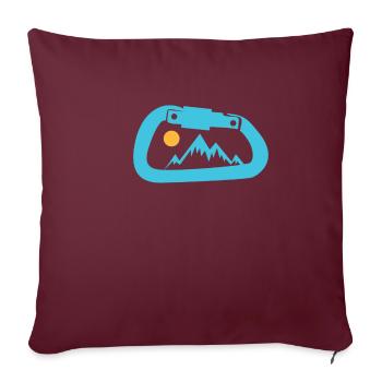 Kletterer Klettern Bouldern - Sofakissenbezug 45 x 45 cm - Burgunderrot - Vorne