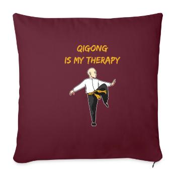 Qigong comme thérapie Lusitger Qi-Gong disant - Housse de coussin décorative 45 x 45 cm - bordeaux - Devant