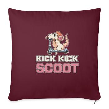 Kick Kick Scoot Scooter Tricks Stunts Riding Young - Sofakissenbezug 45 x 45 cm - Burgunderrot - Vorne