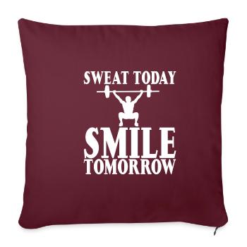 Sweat Today Sourire Demain - Housse de coussin décorative 45 x 45 cm - bordeaux - Devant