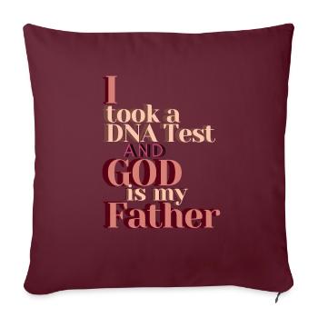 J’ai fait un test ADN et Dieu est mon père 23 - Housse de coussin décorative 45 x 45 cm - bordeaux - Devant