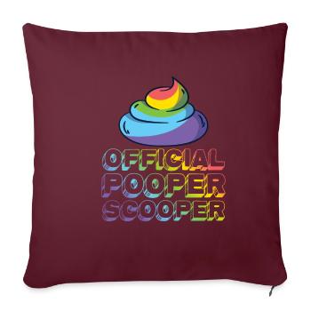 Official Pooper Scooper 14 - Sofakissenbezug 45 x 45 cm - Burgunderrot - Vorne