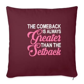 Le retour est toujours plus grand que le revers 2 - Housse de coussin décorative 45 x 45 cm - bordeaux - Devant