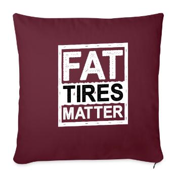 Fat Tires Matter 5 - Sofakissenbezug 45 x 45 cm - Burgunderrot - Vorne