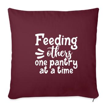 Feeding Others One Pantry At A Time 2 - Sofakissenbezug 45 x 45 cm - Burgunderrot - Vorne