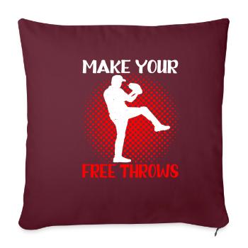 Make Your Free Throws 3 - Sofakissenbezug 45 x 45 cm - Burgunderrot - Vorne