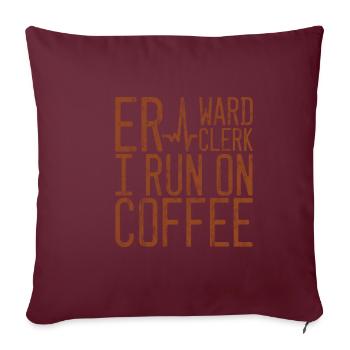 Er Ward Clerk I Run On Coffee 3 - Housse de coussin décorative 45 x 45 cm - bordeaux - Devant