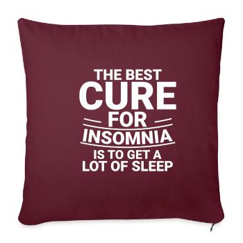 Le meilleur remède contre l’insomnie est de dormir beaucoup 2 - Housse de coussin décorative 45 x 45 cm - bordeaux - Devant