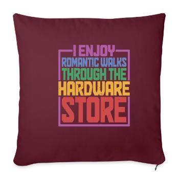 Profitez de promenades romantiques dans la quincaillerie 40 - Housse de coussin décorative 45 x 45 cm - bordeaux - Devant