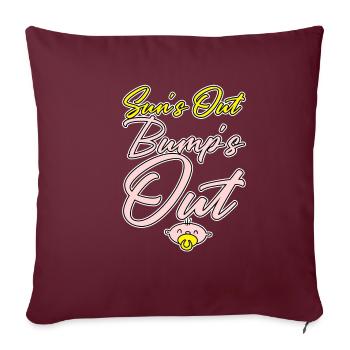 Sun’s Out Bump’s Out 4 - Housse de coussin décorative 45 x 45 cm - bordeaux - Devant