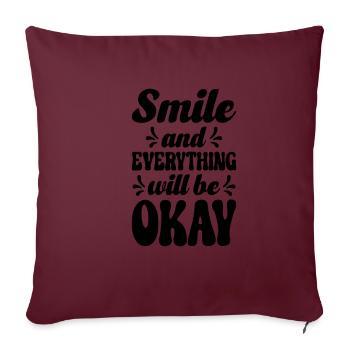 Citations de motivation inspirantes Dictons - Housse de coussin décorative 45 x 45 cm - bordeaux - Devant