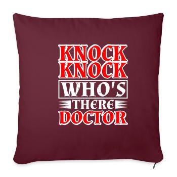 Knock Knock Who's There Doctor 12 - Sofakissenbezug 45 x 45 cm - Burgunderrot - Vorne