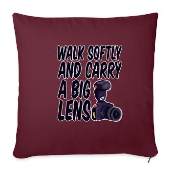 Marchez doucement et portez une grande lentille 4 - Housse de coussin décorative 45 x 45 cm - bordeaux - Devant