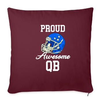 Stolzer Awesome Qb Quarterback Fußball Kickoff - Sofakissenbezug 45 x 45 cm - Burgunderrot - Vorne