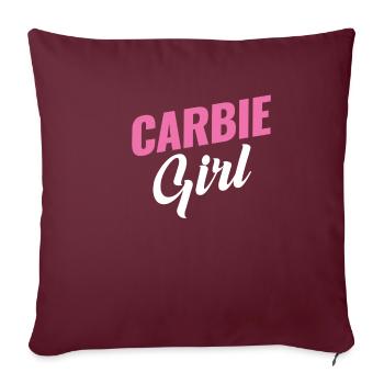 Carbie Girl Kohlenhydrate Liebhaber Frühstück - Sofakissenbezug 45 x 45 cm - Burgunderrot - Vorne