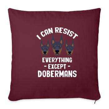 Je peux résister à tout, sauf - Housse de coussin décorative 45 x 45 cm - bordeaux - Devant
