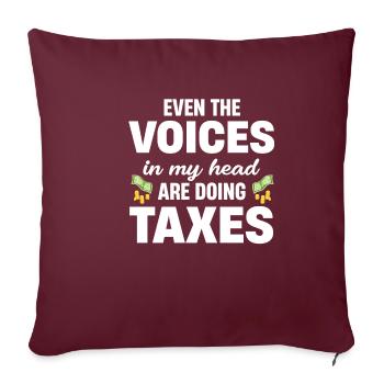Même faire les voix dans ma tête - Housse de coussin décorative 45 x 45 cm - bordeaux - Devant