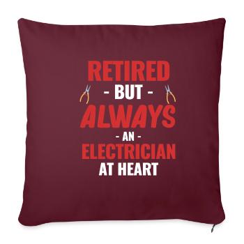 Je suis un électricien à la retraite, j’ai besoin de - Housse de coussin décorative 45 x 45 cm - bordeaux - Devant