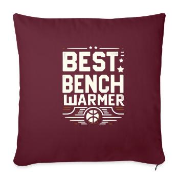 Meilleur chauffe-paillasse 5 - Housse de coussin décorative 45 x 45 cm - bordeaux - Devant