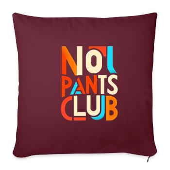 Pas de pantalons Club 11 - Housse de coussin décorative 45 x 45 cm - bordeaux - Devant