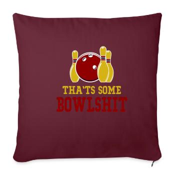 Ce sont quelques jeux de mots de bowling - Housse de coussin décorative 45 x 45 cm - bordeaux - Devant