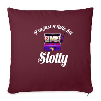 Je suis juste un peu plus paresseux - Housse de coussin décorative 45 x 45 cm - bordeaux - Devant