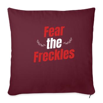 Effrayé Taches de rousseur Drôle Britannique - Housse de coussin décorative 45 x 45 cm - bordeaux - Devant